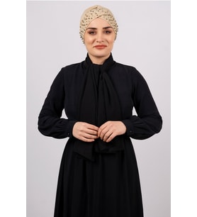 Sütlü Kahve Pratik Hazır Geçmeli Tesettür Bone Sandy Kumaş Taşlı 1456_26
