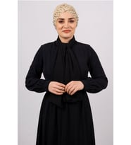 Sütlü Kahve Pratik Hazır Geçmeli Tesettür Bone Sandy Kumaş Taşlı 1456_26