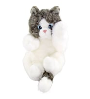 Animals Of The World Oyuncu Yavru Kedicik Gri Peluş Oyuncak 24 cm
