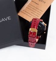 vagaveHuawei Watch GT GT2 GT3 42 mm, Uyumlu Samsung Watch4 Watch 5 pro Watch 6 20mm Crop (Kırmızı)