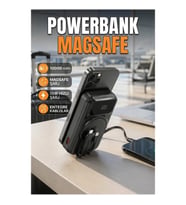 10000 mAh Kablosuz Hızlı Şarj Powerbank 15W PD20W HSC22.5W LED Ekranlı Taşınabilir Siyah