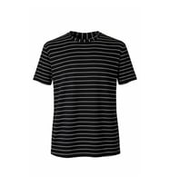 Trender 26YSS9000021 Siyah Erkek T-Shirt Ottoban Çizgili