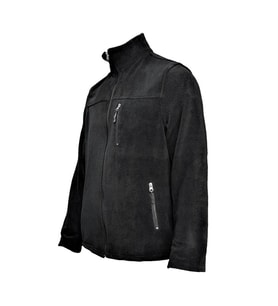 Aybaak OX0060 Orta Kalın Robalı Fermuarlı Erkek Polar Ceket (Siyah)