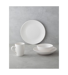 Seramik Yemek Takımı 4 Parça Krem, şık ve kullanışlı set