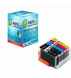 Photo Print® Canon Pixma  550-551XL MX-725-PIXMA MX-920 - Pixma MX-925 5'li Muadil Kartuş Seti (Çok Renkli)