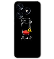 Tecno Spark 10 Pro Kılıf HD Desen Baskılı Kılıf - Coffee Battery