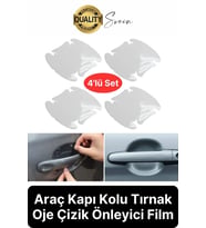 Araba Kapı Kolu Çizilme Koruyucu Şeffaf Film Yapışkanlı Boya Kaldırmaz Zarar Vermez Çizik Koruma