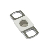 Beyaz Gümüş Gövdesi İşlemeli Metal Puro Makası Kesici - TR7140