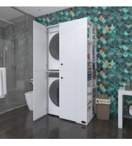 Kenzlife çamaşır-kurutma makinesi dolabı kapaklı fedyenka byz 180*090*60 banyo arkalıksız (Karışık)