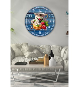 bilge Tasarım retro Duvar Saati 35 x 35 CM (Karışık)