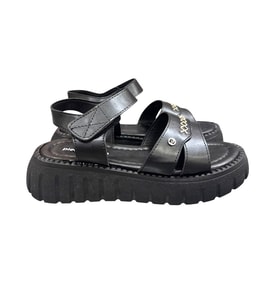 Pierre Cardin Dolgu Topuk Anatomik Taban Bayan Sandalet (Siyah)