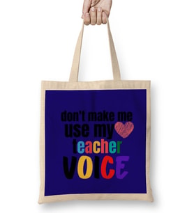 vTeacher gift-Learning Inspire-Science Student School-Inspirational KIDS WOMEN Men Bez Çanta Uzun Saplı