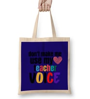 vTeacher gift-Learning Inspire-Science Student School-Inspirational KIDS WOMEN Men Bez Çanta Uzun Saplı