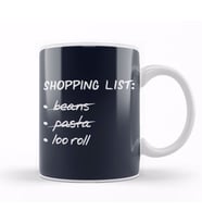 Pandemic Shopping List Kupa Bardak Porselen