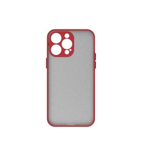 Coverzone iPhone 14 Plus ?le Uyumlu K?l?f Lastik Desen Kenar Kamera Korumal? Parmak izi yapmayan tozdan ve kirden koruyan iPhone 14 Plus ?le Uyumlu K?l?f Arkas? ?effaf Halx K?rm?z?