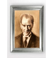 Gümüş Çerçeveli Atatürk Tablo cv835