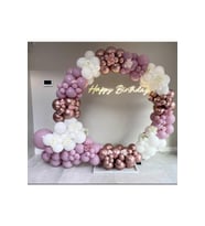 Beysüs Krom Pembe Toz Pembe Ve Beyaz Balon Zinciri 100 Adet