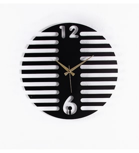 Retro Metal Siyah Duvar Saati 1,5 mm Kalınlık 40x40 cm