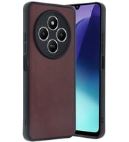 Redmi 14C Kılıf Şık Görünümlü Deri Kapak RYC/Aras Deri (Bordo)