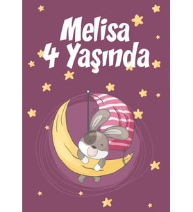 Sevimli Kedi Temalı Doğum Günü Afişi 70x100 cm