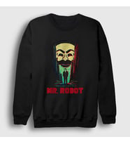 Presmono Unisex Siyah Poster Hacker Mr Robot Sweatshirt 410181tt