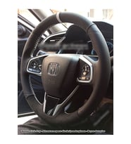 Honda Civic Fc5 Araca Özel Direksiyon Kılıfı (Nokta Tüylü Alcantra Beyaz Yüzük)