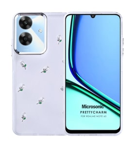 Microsonic Realme Note 60 Kılıf PrettyCharm Tulip (Yeşil)
