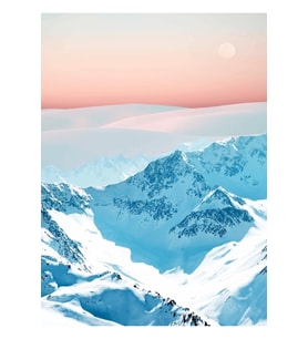 Kar Ve Allık Ufuk #graphicart #doğa Tablo Ahşap Poster Dekoratif