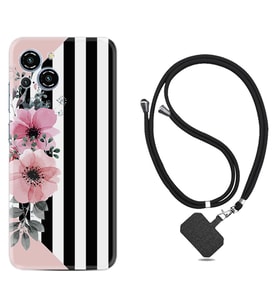 Reeder S23 Max Pro Kılıf Resimli Boyun Askılı İpli Desenli Silikon Flowers 4 1390