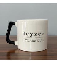 Teyze Baskılı Siyah Kulplu D Kupa