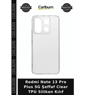 Redmi Note 13 Pro Plus 5G Şeffaf Clear TPU Silikon Kılıf Cihaz Örtüsü Cep Aksesuar Telefon Kılıfı