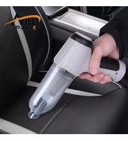 Pazariz Şarjlı süpürge kablosuz araba akülü otomatik ev ve araba Mini kuru vakum süpürge (Beyaz)