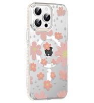 Mey İthalat® iPhone 14 Pro Max Floral Magsafe Kapak - Pembe