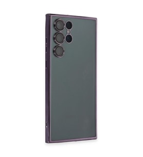 Samsung Galaxy S22 Ultra Kılıf Razer Lensli Silikon - Mor