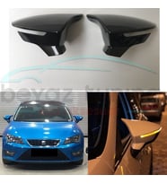 Seat Leon Mk3 Yarasa Ayna Kapağı Batman Parlak Siyah Piano Black