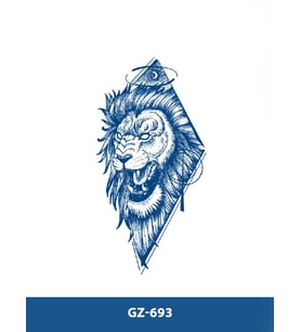 GZ-693 ORTA BOY YARI KALICI KÜKREYEN ASLAN DESEN DÖVME