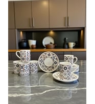 Kahve Fincanı - Porselen 6 Kişilik Ceramic Desen