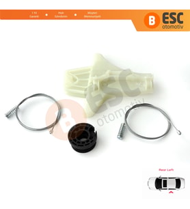 VW Golf MK6 için Arka Sol Cam Kriko Seti 5K4839729J