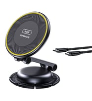 Aohi Superauto Kablosuz Magsafe Araç İçi Şarjı, Mıknatıslı Şarj Cihazı, 15W Handsfree Hızlı Şarj Aleti, Siyah