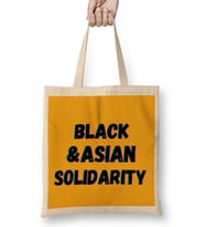 Black Asian Solidarity Black History Month Blm Black Lives Matter Bez Çanta Uzun Saplı