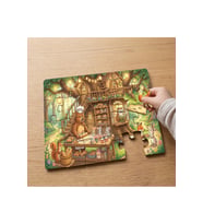 Ağaç Ev ve Sevimli Fırıncı Tasarımlı 24 Parça Ahşap Çocuk Puzzle