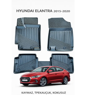 Hyundai Elantra 2015-2020 ile Uyumlu 3D Oto Paspas Premium
