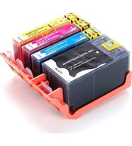 For Lexmark Hp C9309A Muadil Kartuş Seti Cmyk 4 Renk Sarı Kırmızı Mavi Siyah Takım 920Xl (Çok Renkli)