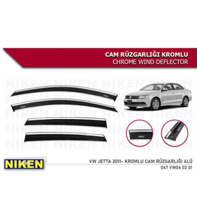 Vw Jetta Kromlu Cam Rüzgarlığı Niken 2011+ (Beyaz)