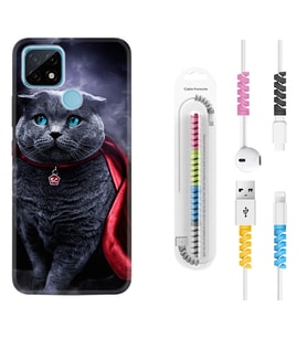 Realme C11 C21 C21Y C25Y C11 2021 Kılıf Kablo Koruma Spiral Silikon Super Cat 1666