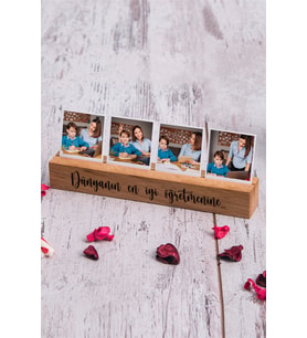 Öğretmenler Günü Hediyesi Fotoğraflı Ahşap Stand Çerçeve - 20 cm - Model 2