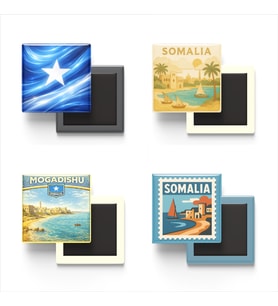 Buzdolap Magnetleri - Somali Mogadişu - Somalia - 4'lü Set Magneti