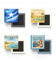 Buzdolap Magnetleri - Somali Mogadişu - Somalia - 4'lü Set Magneti