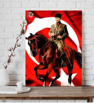 Mustafa Kemal Atatürk Fotoğraflı Kanvas Tablo