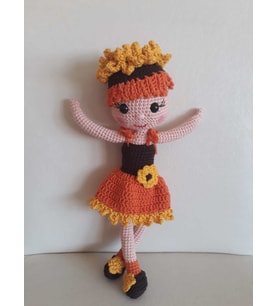 Günebakan Çiçeği Bebek Amigurumi Organik Oyuncak